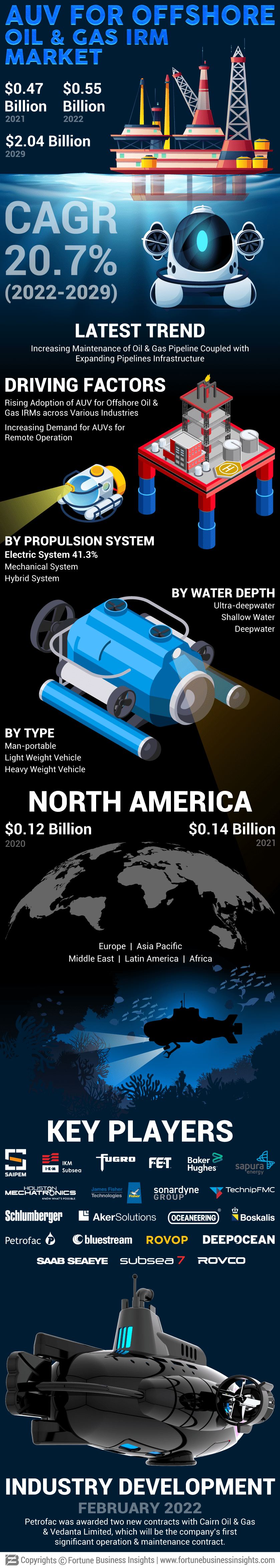 近海石油和天然气AUV IRM市场