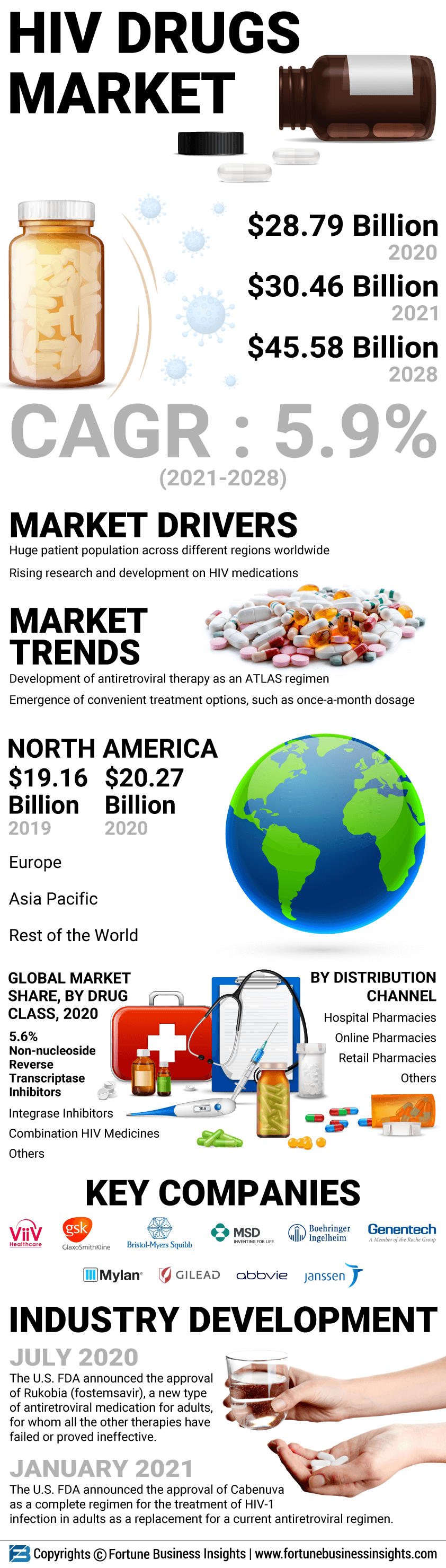 艾滋病毒/艾滋病药物市场